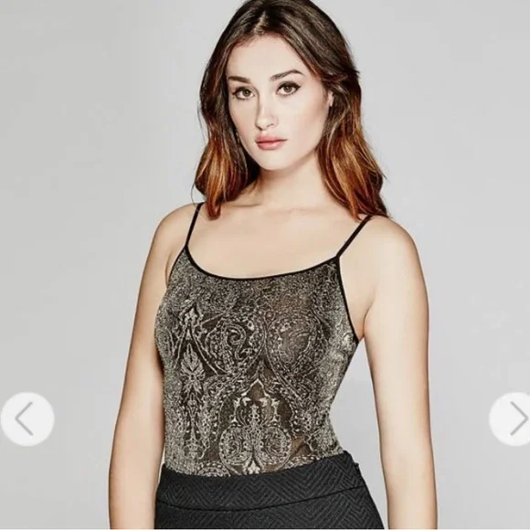 Marciano Marta Semi-Sheer Bodysuit | size XS - Picture 2 of 11